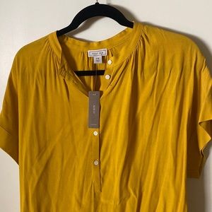 Jcrew popover shortsleeve blouse